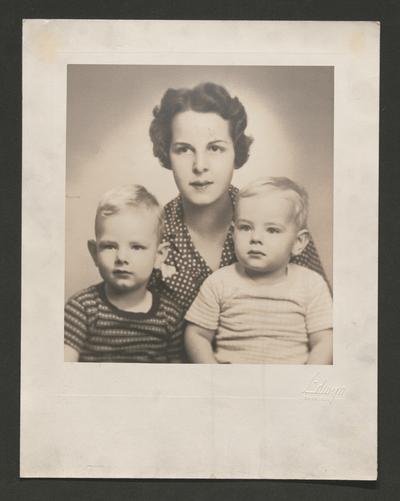 Woman and two young boys