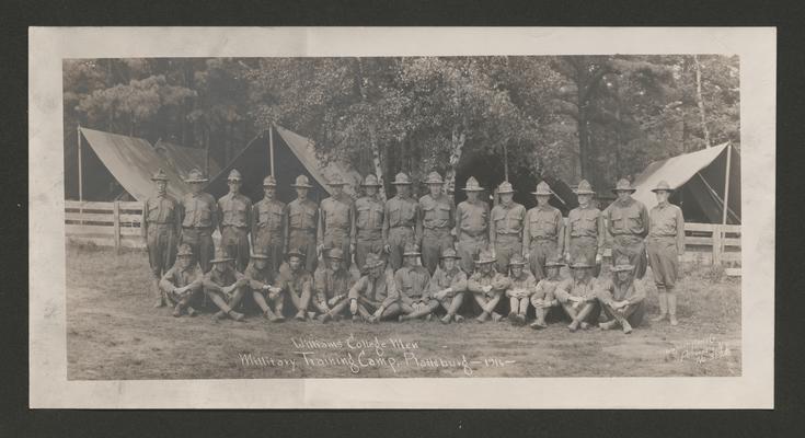 Williams College Man; Millitary Training Camp, Plattsburg, 1916
      Thompson Photo Co. Poughkeepsie, NY. No. 3129