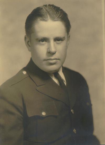 Young man in a military uniform