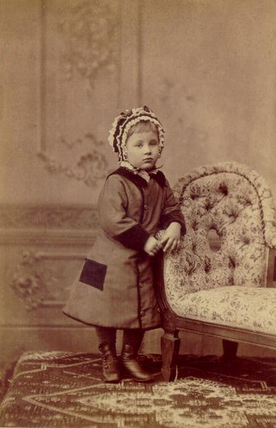 Portrait of Mary Shelby Wilson as a child; Johns and Faught, 56 E. Main Street, Lexington, KY