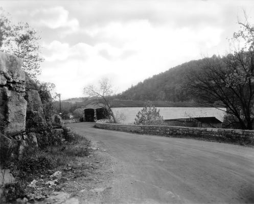 An Old Covered Bridge over the Kentucky River
