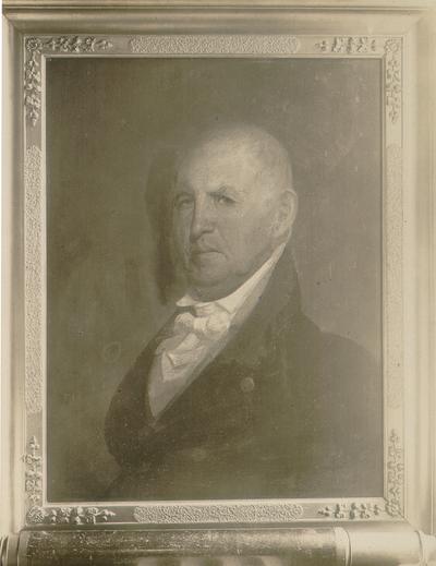 Gov. Isaac Shelby. Portrait by Jouitt. Spy-glass presented to Gov. Shelby by Perry after battle of Lake Erie