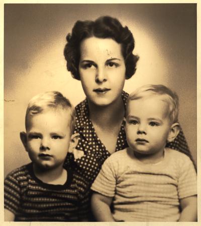 Woman and two young boys