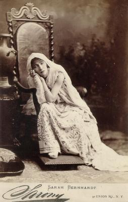 Sarah Bernhardt; Photographer: Sarony; New York