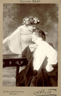 Sarah Bernhardt and Julia Bartet; Photographer: A. Bert; Paris