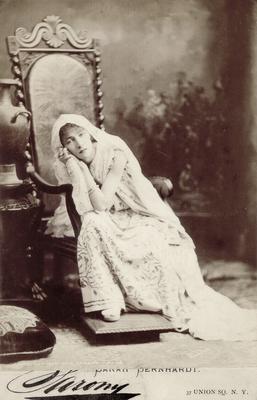 Sarah Bernhardt; Photographer: Sarony; New York