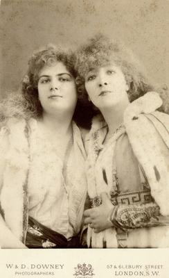 Sarah Bernhardt and niece (Pooh St. Martin); Photographer: W. & D. Downey; London