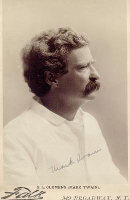 Samuel Langhorne Clemens (Mark Twain); Photographer: Falk; New York