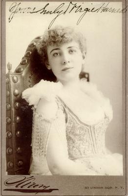 Virginia Harned, autographed; Photographer: Sarony; New York