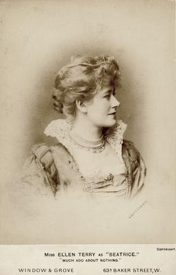 Ellen Terry (1847-1928),                          Miss Ellen Terry as 'Beatrice' 'Much Ado About Nothing.'; Photographer: Window & Grove; London
