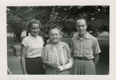 Margaret Wickliffe Preston Johnson (1885-1964), Ann Catherine Calwell, and Philip Preston Johnston III (1918-1964)