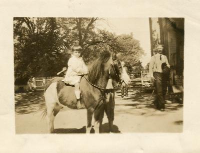 Unidentified girl on horse