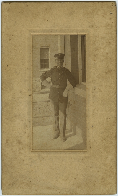 African American soldier ; written on back 