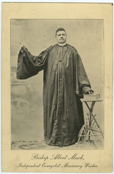 Bishop Albert Mack, printed on card 