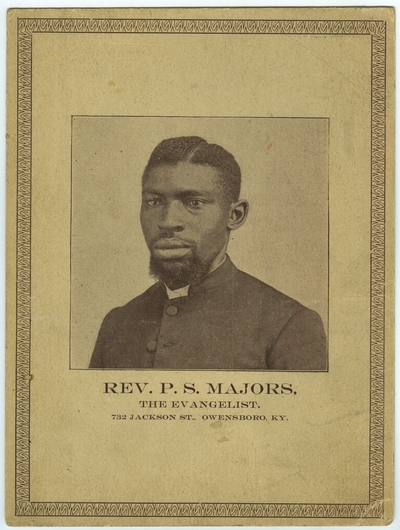 Reverend P.S. Majors ; printed on card 