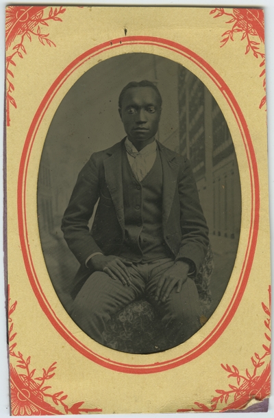 Unidentified African American male ; photo located on page 22 of album