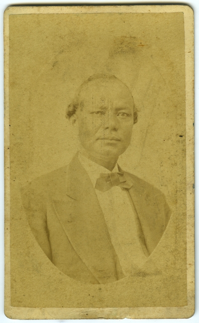 Unidentified African American male ; photo located on page 10 of album
