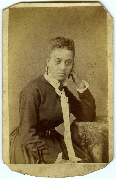 Unidentified African American female ; photo located on page 5 of album