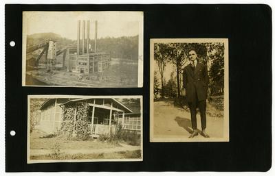 Page 59b: Top Left- factory; Bottom Left- unidentified house; Right- unidentified male