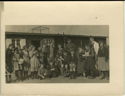 Group of children and teenagers.  Berlin vicinity School at Woltersdorf bei Erkner.  