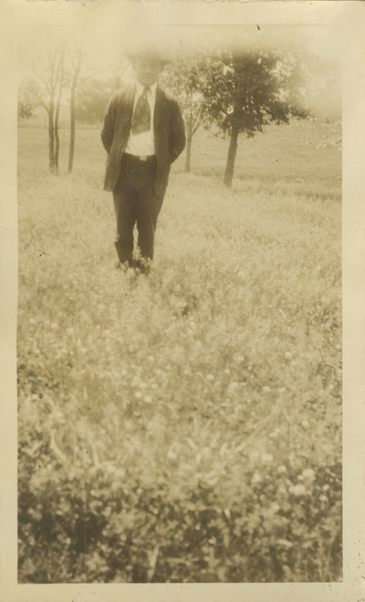 unidentified man in a field