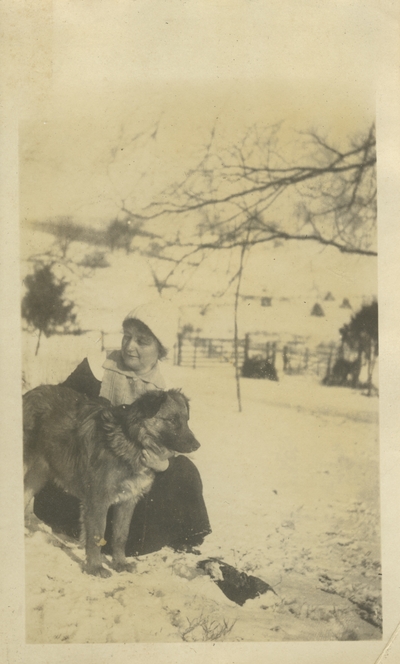 woman with dog; same photo as #53