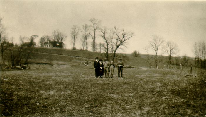 Group in field at Grassy Creek