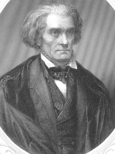 Portrait Engraving of John C. Calhoun, Eng. by Edwards from Dag. by Brady