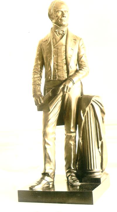 Photograph of standing sculpture of Henry Clay