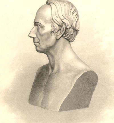 Engraving of Henry Clay: Engraved by W.H. Dougal, by permission for the use of Congress, from a Bust by H.H. Brown of N.Y. in the possession of Cadwalader Ringgold, U.L.N. Daguerreotype by Whitehurst. Washington, D.C. 1852