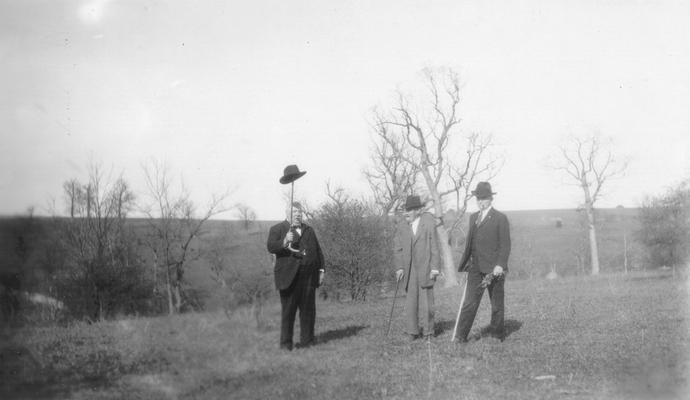 Site of Boones' Station 1.2 miles east of Athens, Fayette Co., KY. Maj. Sam Wilson, Hon. Pres. Kimball & A.T. Parker