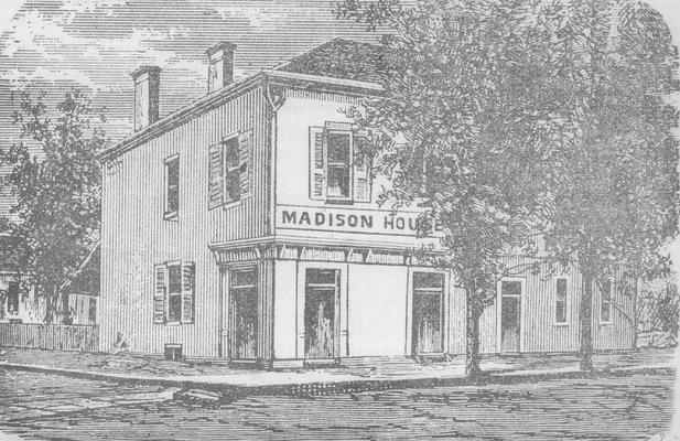 Madison House: where Jeff Davis lived while a Student of Transylvania University. Warren Bros., High and Lime