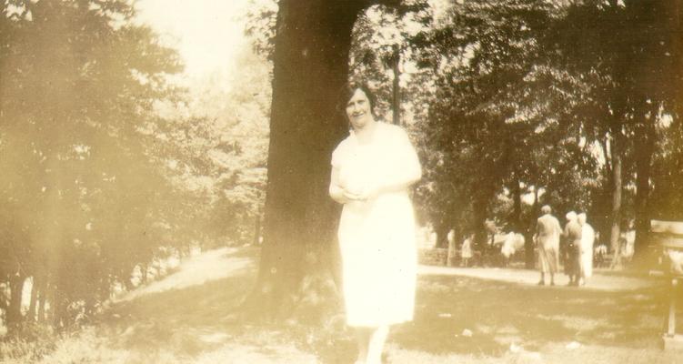 Mary Shelby (Mrs. Samuel M.) Wilson in Public Park, Madison, Ind