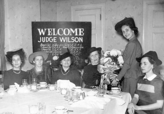 Women around a table in Ashland, KY; Welcome Judge Wilson