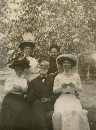 Group photograph of Mrs. Shelby, Mr. E.P. Shelby, Mary Shelby Wilson, and two other women