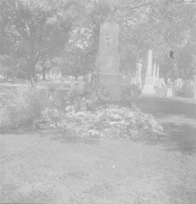 The Shelby lot in Lexington, KY Cemetery. Photograph taken ten days after burial of K. Shelby