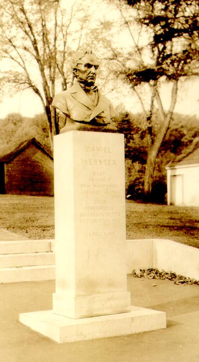Monument with bust of Daniel Webster, dedicated in 1932