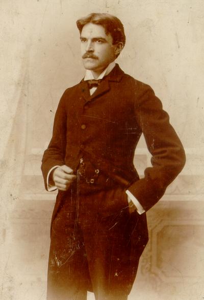 Portrait of a young man, standing; E.H. Fox: Danville, KY