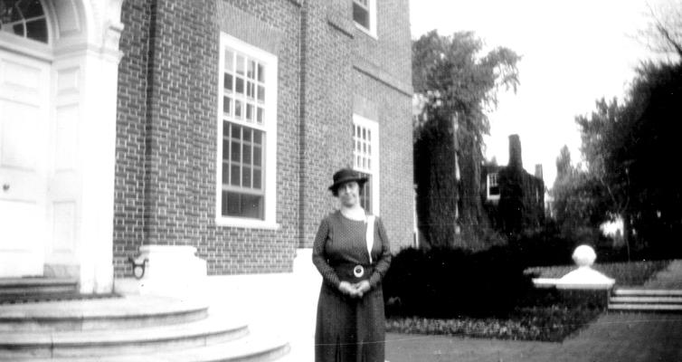 Mary Shelby Wilson at the Entrance to 'Hall of Records' Annapolis, MD