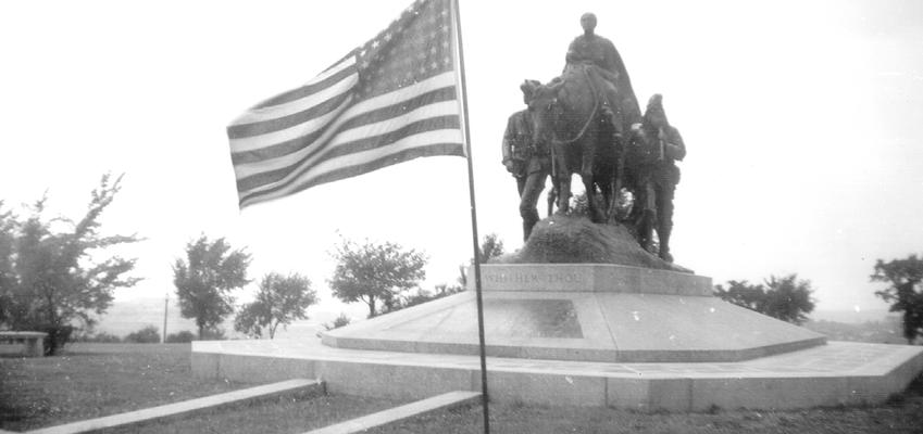 Whither Thou, Monument of men on and around a horse