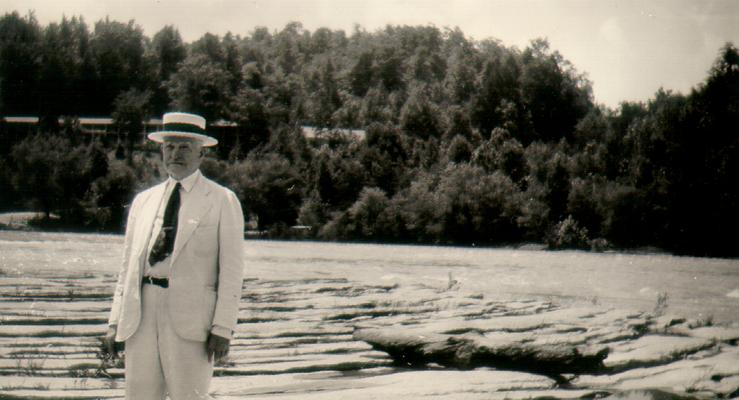 Samuel M. Wilson at Cumberland River just above the Falls