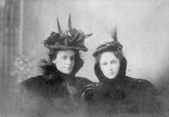 Lucy Alexander [Simms] and Belle DeLong [Carlusier]; The Premier Studio. Johns and Butler; 19 W. Main St., Lexington, KY