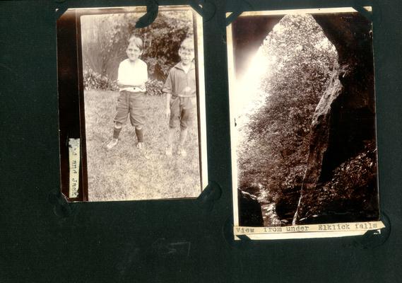 Ned and Jack; View from under Elklick Falls