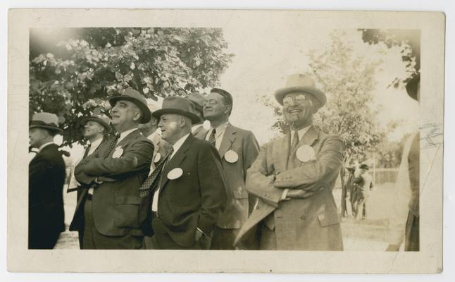 Vinson attending Press Barbecue at Fort Hunt. Also present Sam Rayburn and Harry Truman