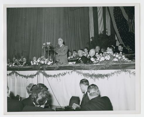 Vinson speaking at the dinner of New York County War Bond Committee