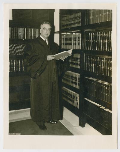 Chief Justice Vinson in judicial robe