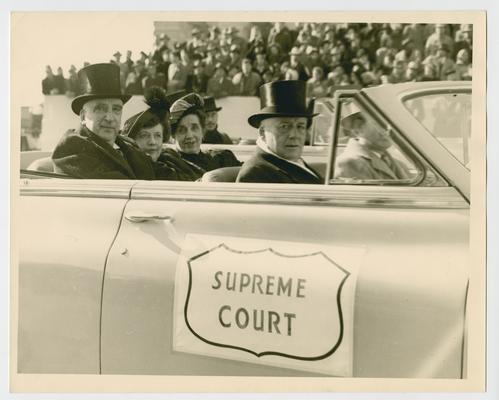 Kentucky Delegation to Truman Inauguration with Governor Earle C. Clements, center, arrives at Union Station, Washington D.C. AP Wire photo