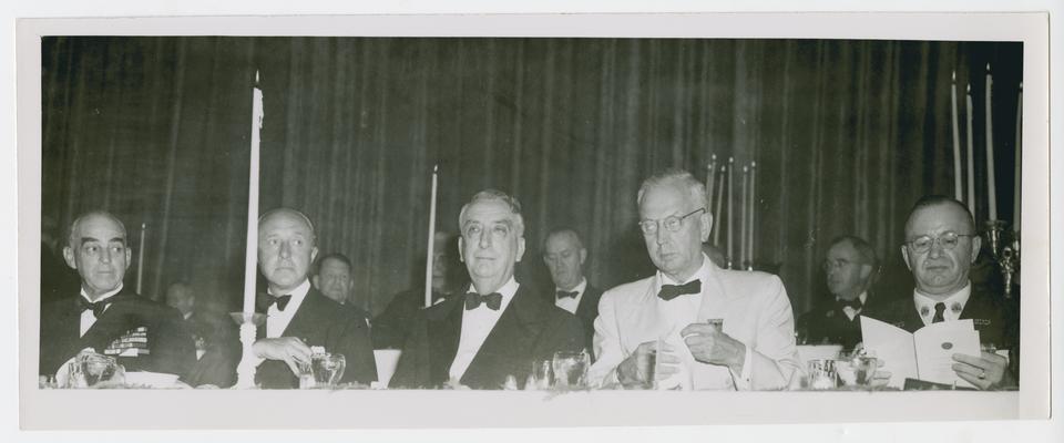 Chief Justice Vinson, center, at American Legion Banquet, New York