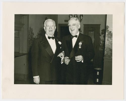 Friendly Sons of Saint Patrick Dinner. Congressman John Dempsey, left, and Chief Justice Vinson, right