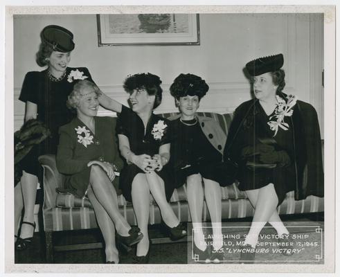 Page 27 of 38, Mrs. Vinson seated with four unidentified women